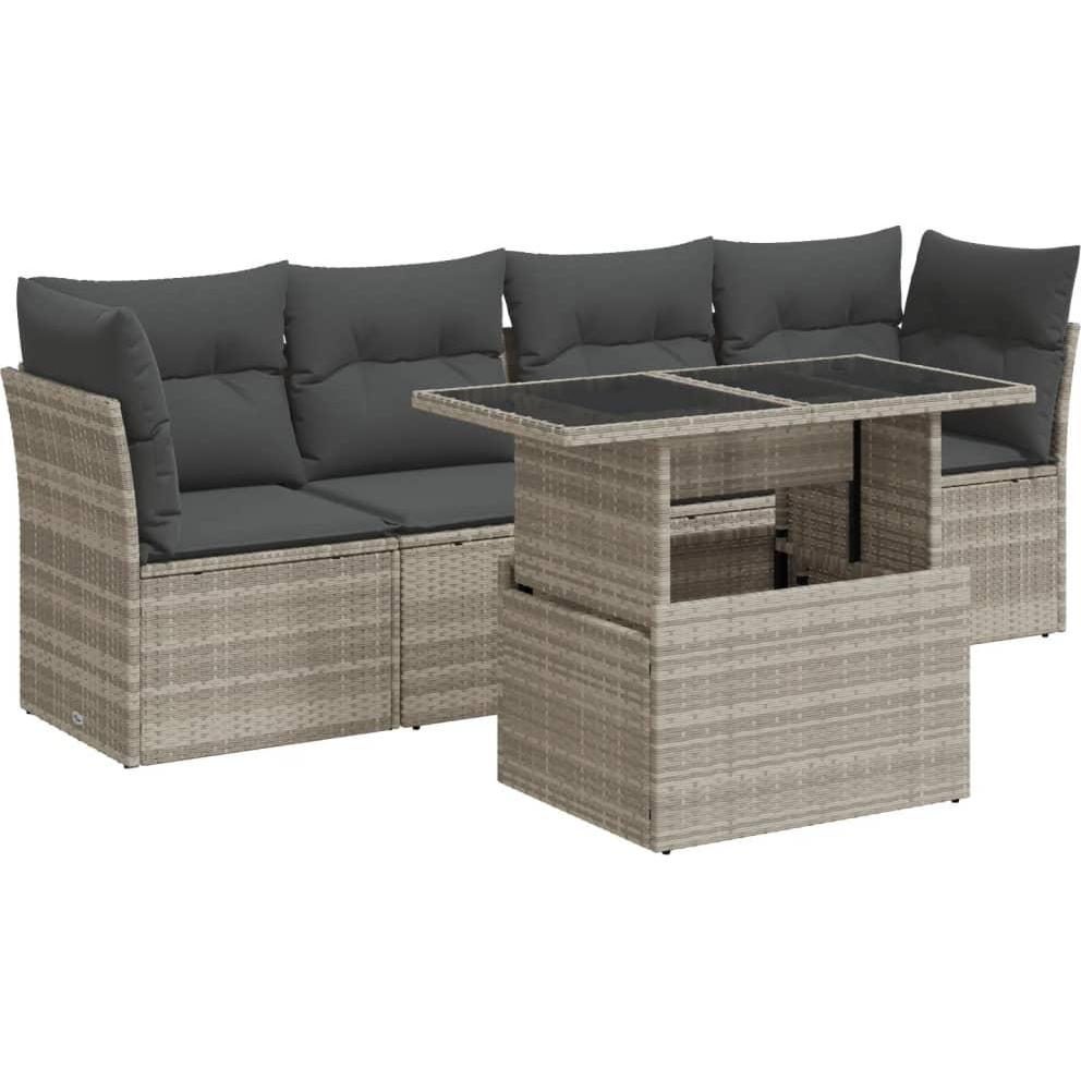 VidaXL, Gartenlounge, 10-tlg. Garten-Lounge-Set mit Kissen