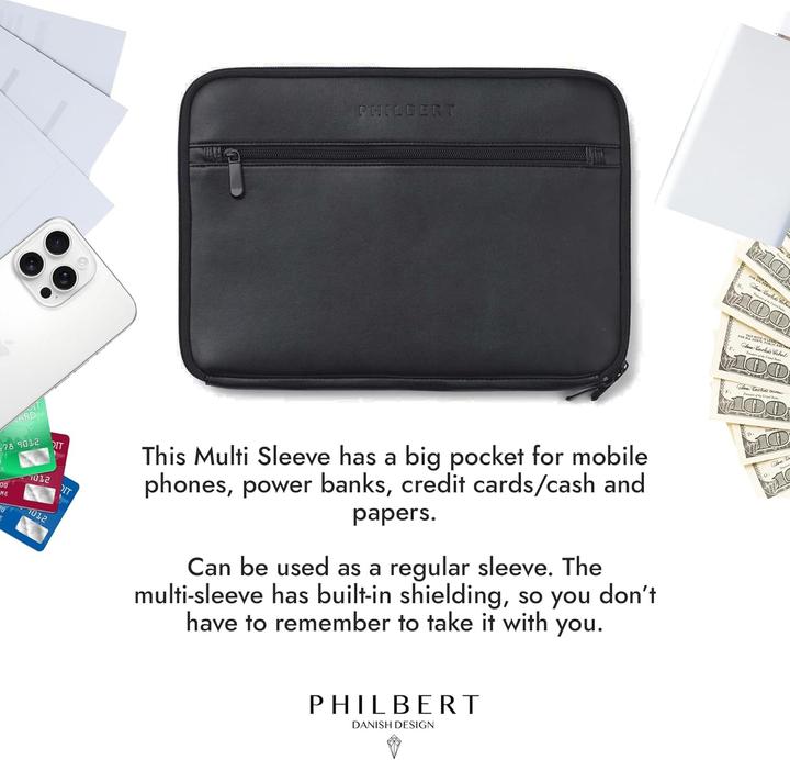 Produktbild Philbert Design Philbert - Sun Shade & Privacy Sleeve/Bag Hemp MacBook 13", Black (13")