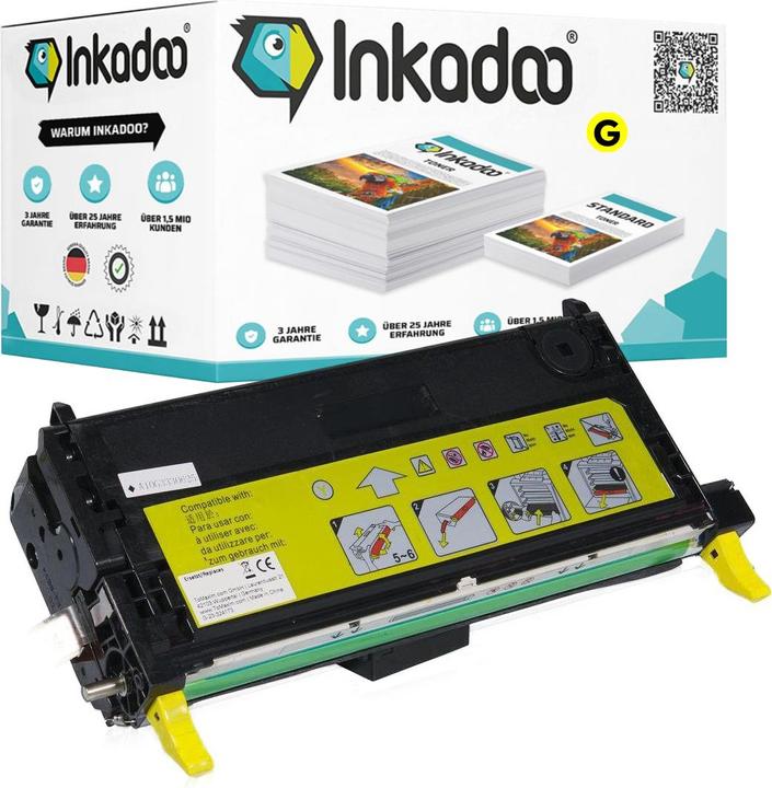 Image du produit Inkadoo Toner compatible avec Epson C13S051124 / 1124 toner, jaune jaune (Y)