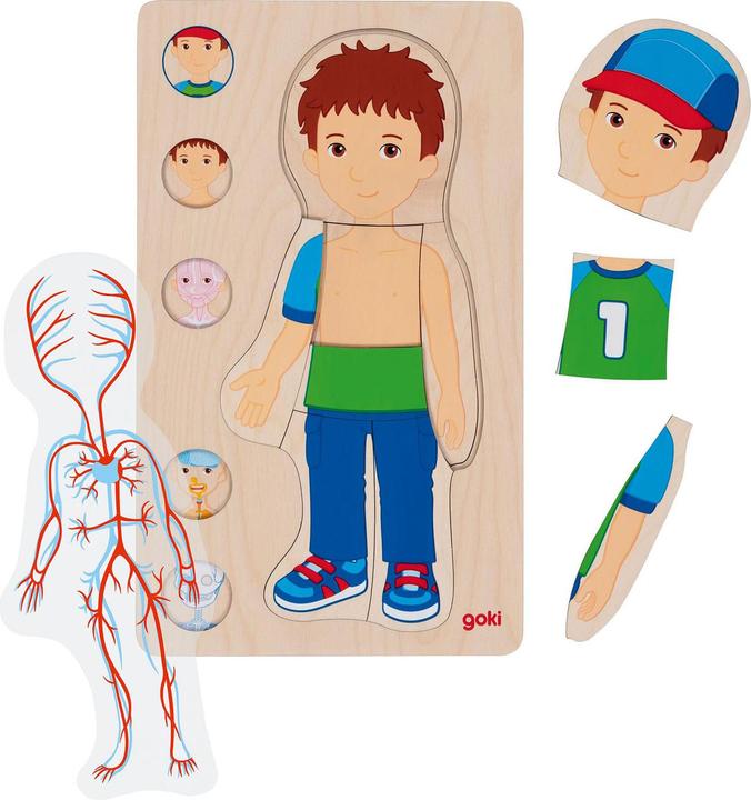 Goki Puzzle a strati ragazzo (29 pezzi)