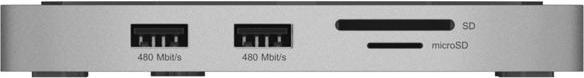 Actual product image Icy Box Club Dock 100 Mac mini Docking Station mit NVMe (USB-C, 4 ports)