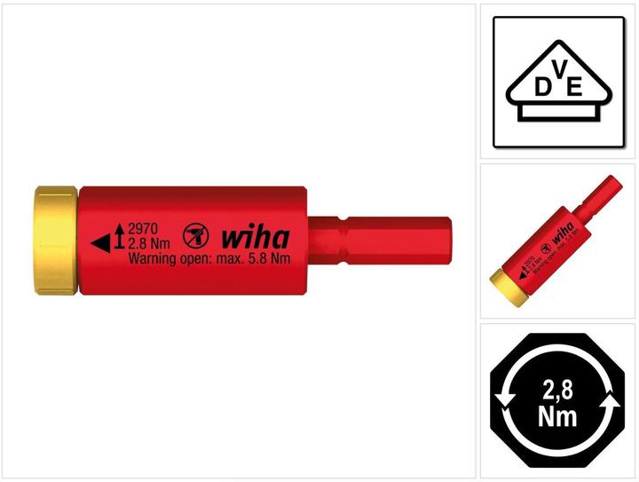 Actual product image Wiha Torque easyTorque adapter electric for slimBits and slimVario holder in blister Nm (2.80 Nm)