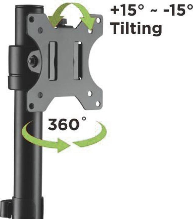 Produktbild Techly ICA-LCD 401 - Freistehend - 8 kg - 43,2 cm (17 Zoll) - 81,3 cm (32 Zoll) - 100 x (Tisch, 32", 8 kg)