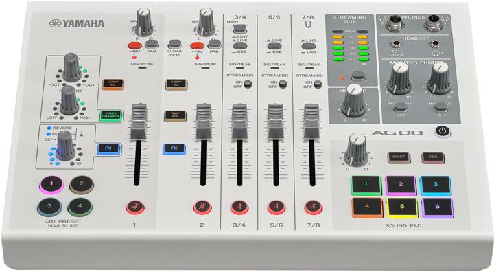Produktbild Yamaha AG08 White streaming station (Studio- und Livemixer)