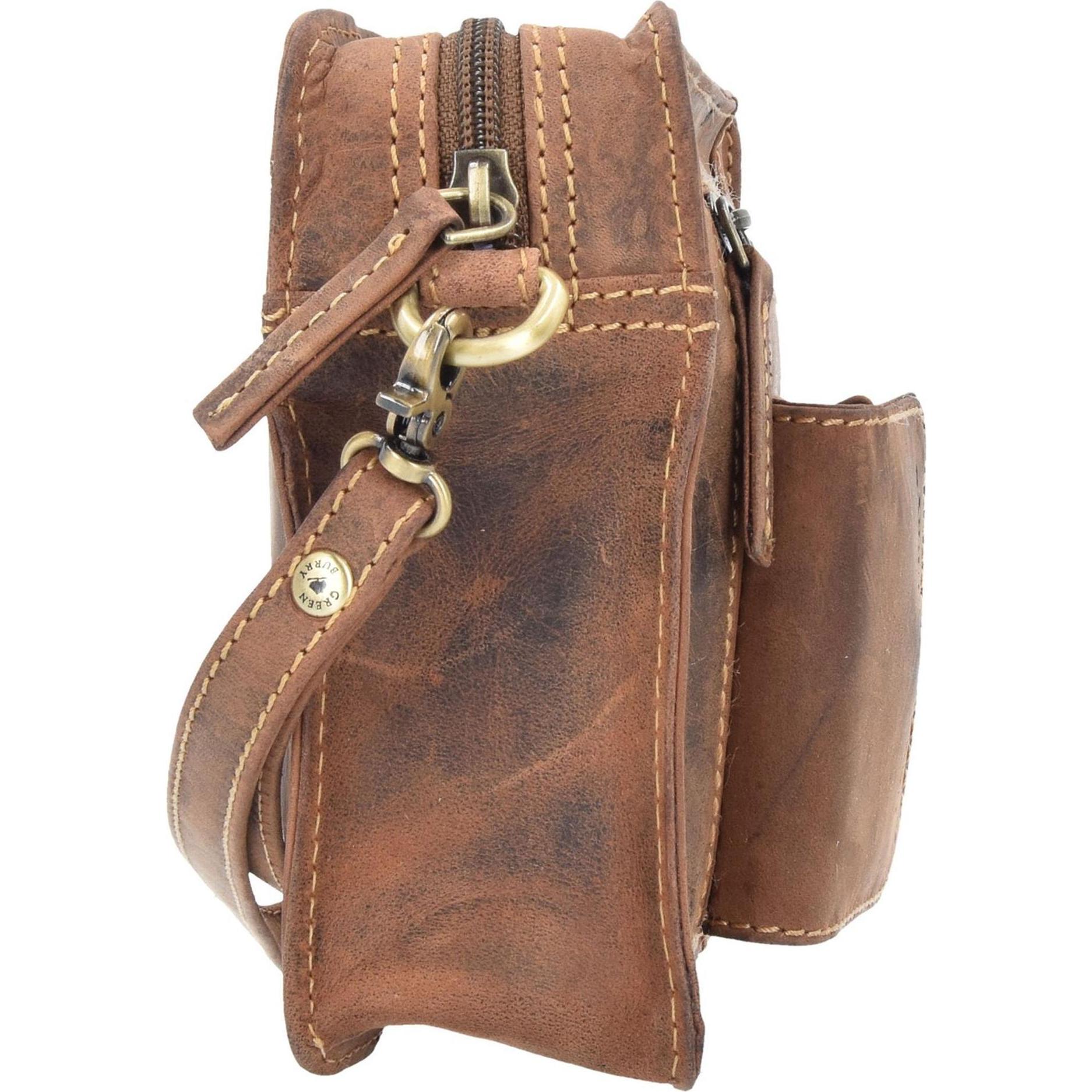 Thumbnail - Greenburry, Handtasche, Vintage Herrentasche Leder 22 cm, Braun