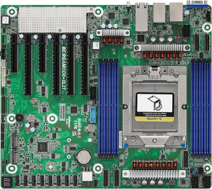 Actual product image AsRock Mainboard BERGAMOD8-2L2T CEB Socket SP5 Single (SP5, AMD SoC, SSI CEB)