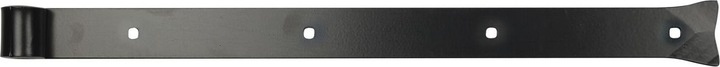 Sonneck Langbänder einseitig gerollt, ohne Kegel, 600x45x8 mm, Stahl schwarz geschmiedet