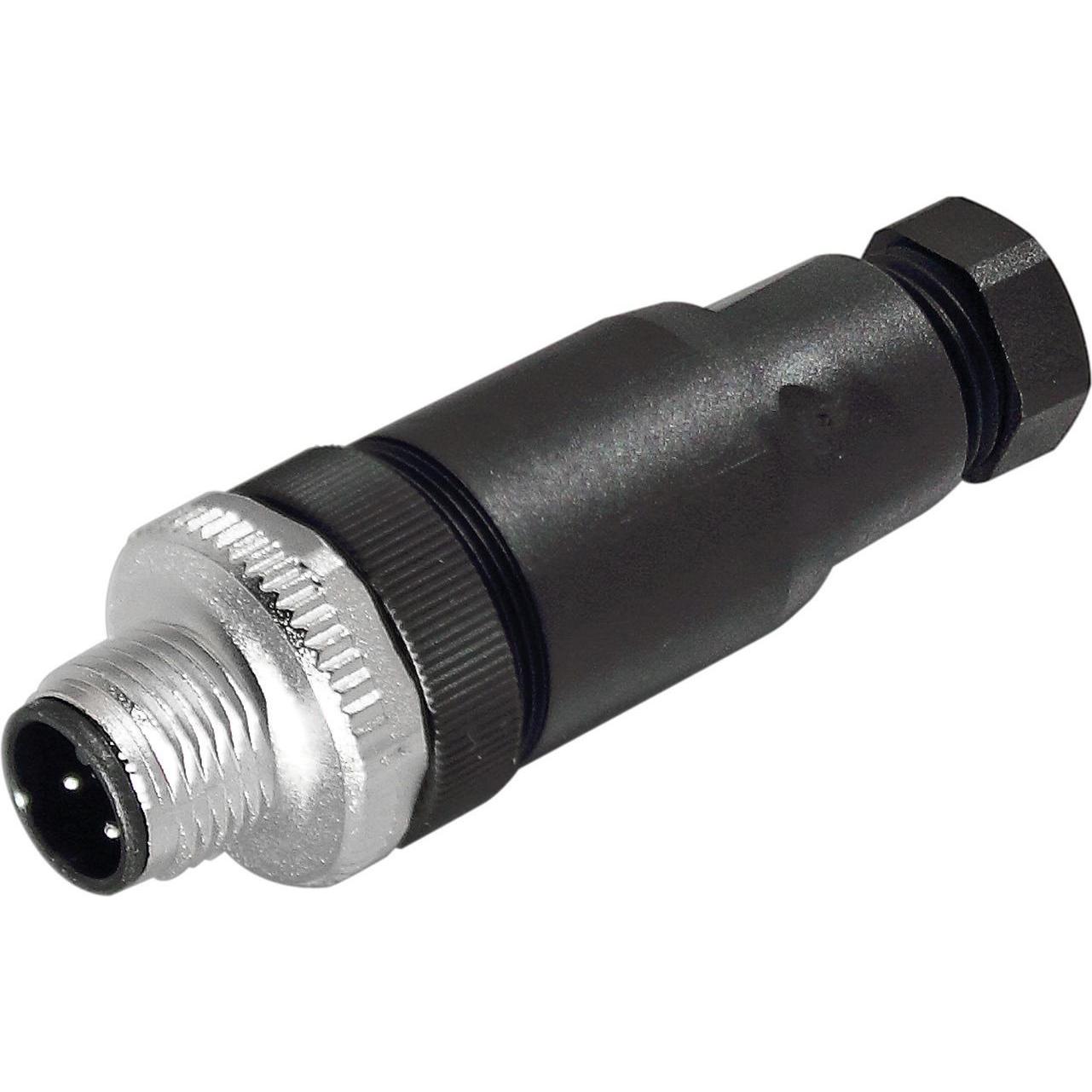 Led2work, Illuminazione officina, Anschlusszubehör Sensorstecker M12 gerade konfektionierbar 4-polig A-kodiert 24V DC