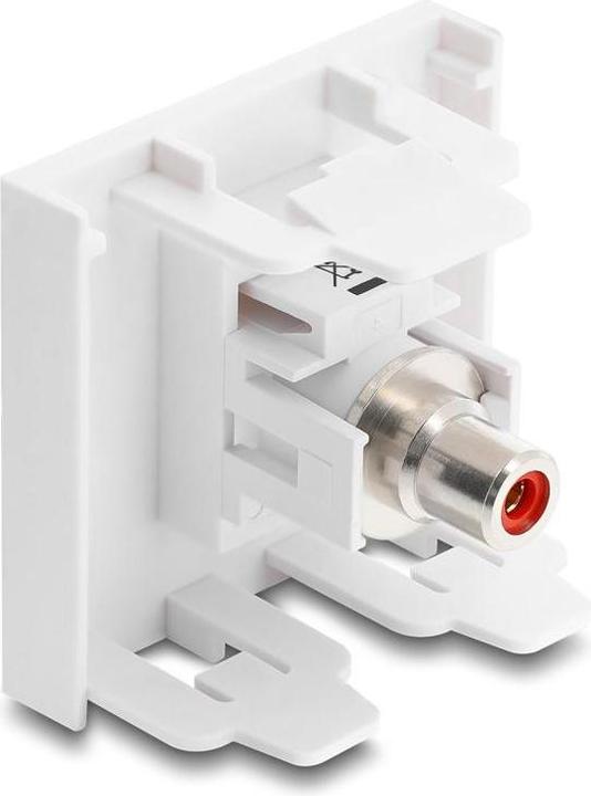 Produktbild Delock Easy 45 Modul Cinch Buchse zu Cinch Buchse rot / weiss (Winkeladapter)