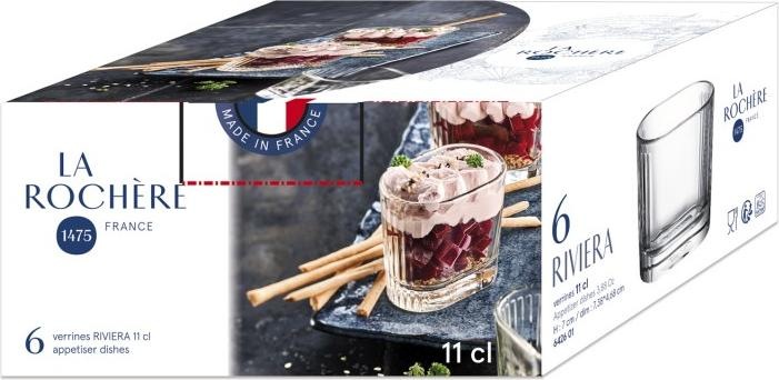 Actual product image La Rochère Starter glasses "Verrine" RIVIERA 6 MISES EN BOUCHE 11CL