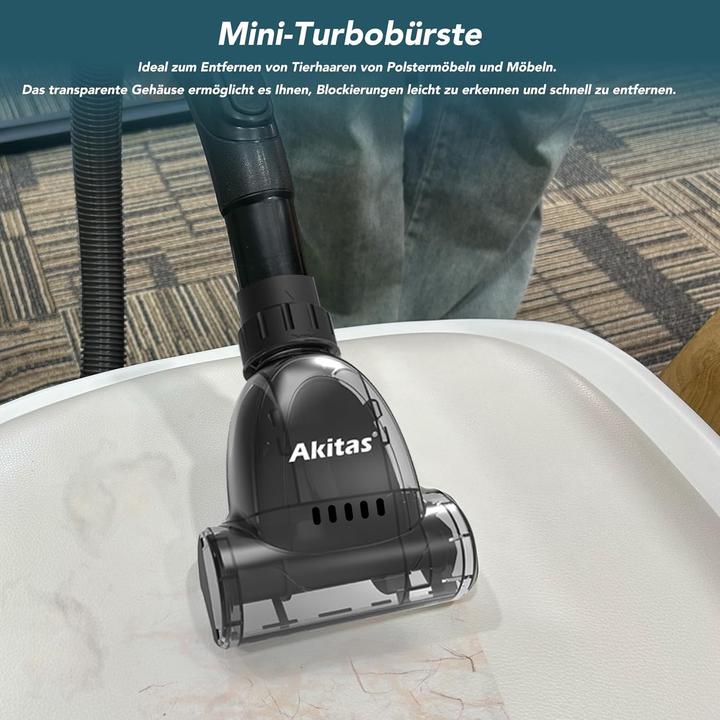 Produktbild Akitas C5 Turbo Beutelstaubsauger mit Tierhaarbürste