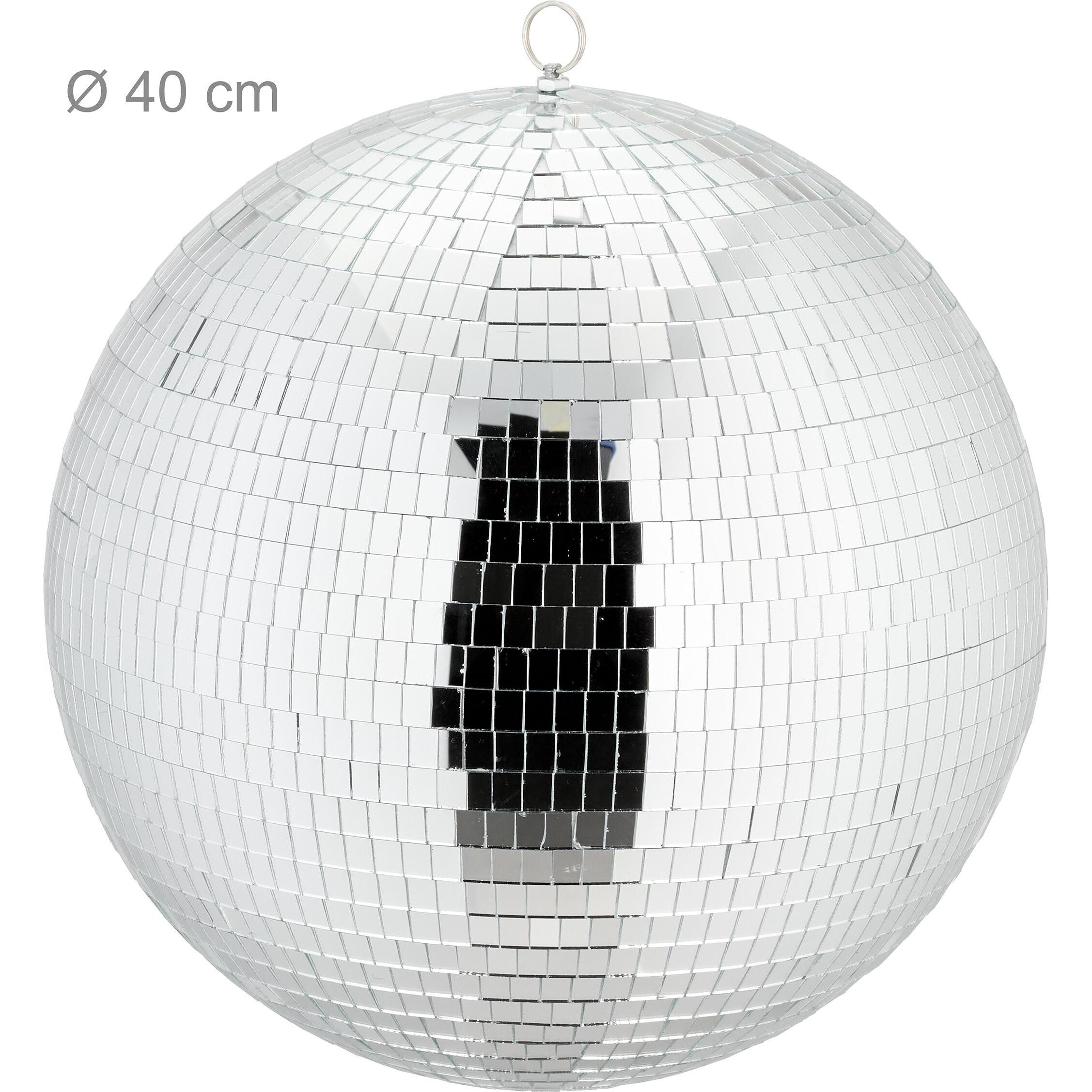 Relaxdays Discokugel Ø 40 cm (40 cm), Sfera specchiata, Argento