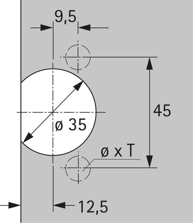 Image du produit Hettich Pots pour charnières à un essieu Selekta Pro 2000