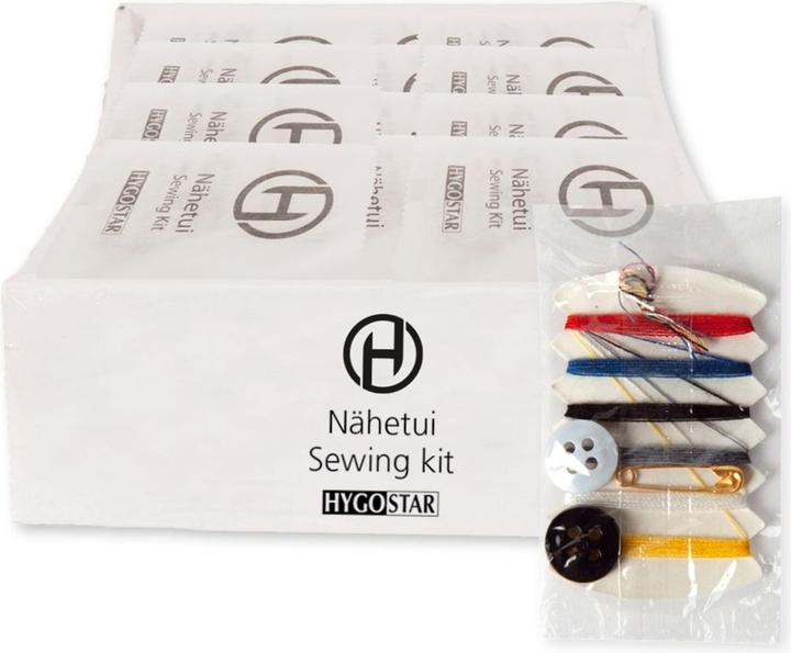 Actual product image Hygostar Sewing set, 10-piece, individually packed ideal for hotels & catering industry