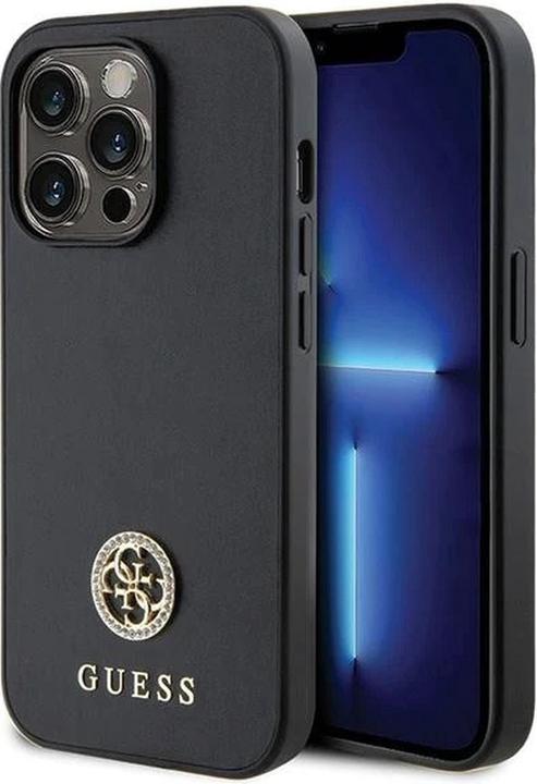 Produktbild Guess GUHCP13LPS4DGPK iPhone 13 Pro 6.1" czarny/black hardcase Strass Metal Logo (Apple iPhone 13 Pro)