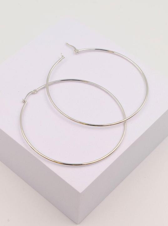 Actual product image Muau Creoles (750/18K white gold)