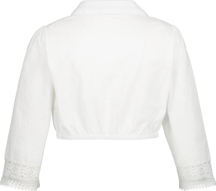 Image du produit Ulla Popken Chemisier bavarois traditionnel, col chemise et manches 3/4. Base élastique et dentelle. (48)