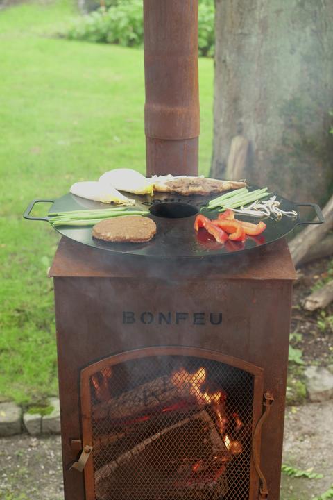 Produktbild Bonfeu BonCarr QLP Roest Tuinhaard - L 35 x B 35 x H 153 cm - Cortenstaal - bruin - Tuinhaard - Terrasverwa