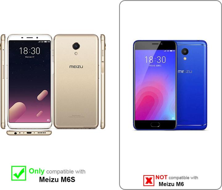 Actual product image Cadorabo Book Invisible Magnet Cover (Meizu M6s)