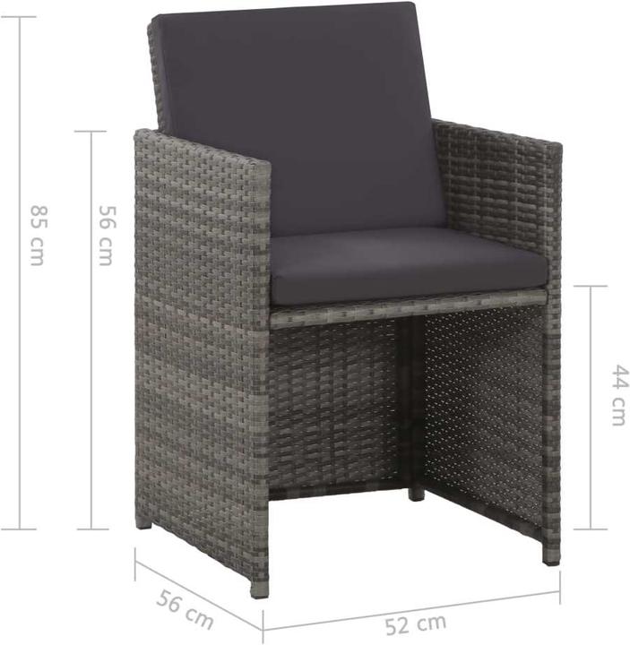 Produktbild vidaXL Gartenmöbel-Set (109 x 109 x 74 cm)