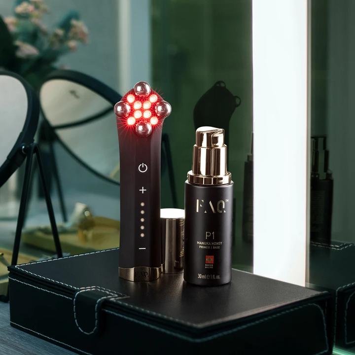 Immagine prodotto Foreo Dispositivo di Tonificazione a Doppia Microcorrente FAQ 402 con Luce LED Rossa