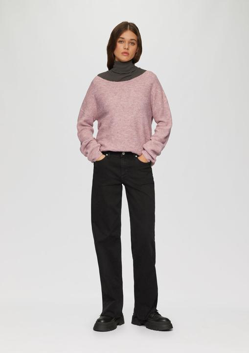 Produktbild s.Oliver Strickpullover Melierter Pullover mit überschnittener Schulter (S)