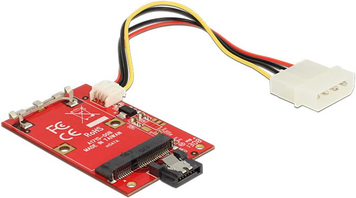 Productafbeelding Delock Converter SATA 7 pin > mSATA full size (SATA)