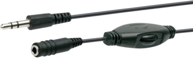 Schwaiger Klinkenstecker > Klinkenbuchse mit Lautstärkeregelung (3 m, 3.5mm Klinke (AUX))