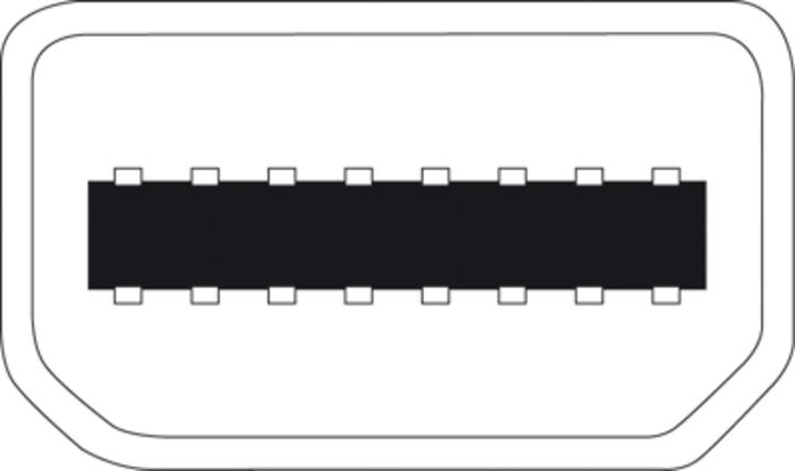 Produktbild Digitus DisplayPort Adapterkabel, mini DP - HD15 St/Bu DP, CE, we (Mini DP, 15 cm)
