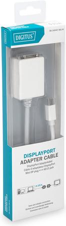 Produktbild Digitus DisplayPort Adapterkabel, mini DP - HD15 St/Bu DP, CE, we (Mini DP, 15 cm)