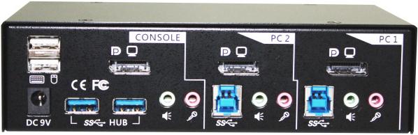 Actual product image EFB Elektronik EFB 2-Port DisplayPort USB KVM Switch, Audio & USB 3.0 Hub