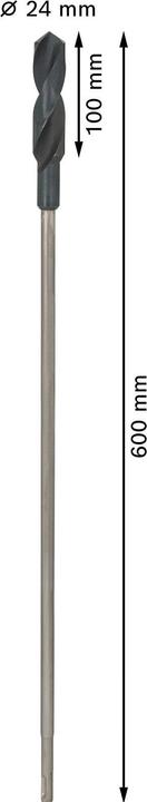 Actual product image Bosch Professional Zubehör PRO Wood HSS installation drill bit, 24 x 100 x 600 mm (24 mm)