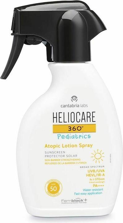 Heliocare Baby suntan lotion spray for sensitive and atopic skin SPF 50 360Â° (Atopic Lotion Spray (Sonnenspray, SPF 50, 250 ml)