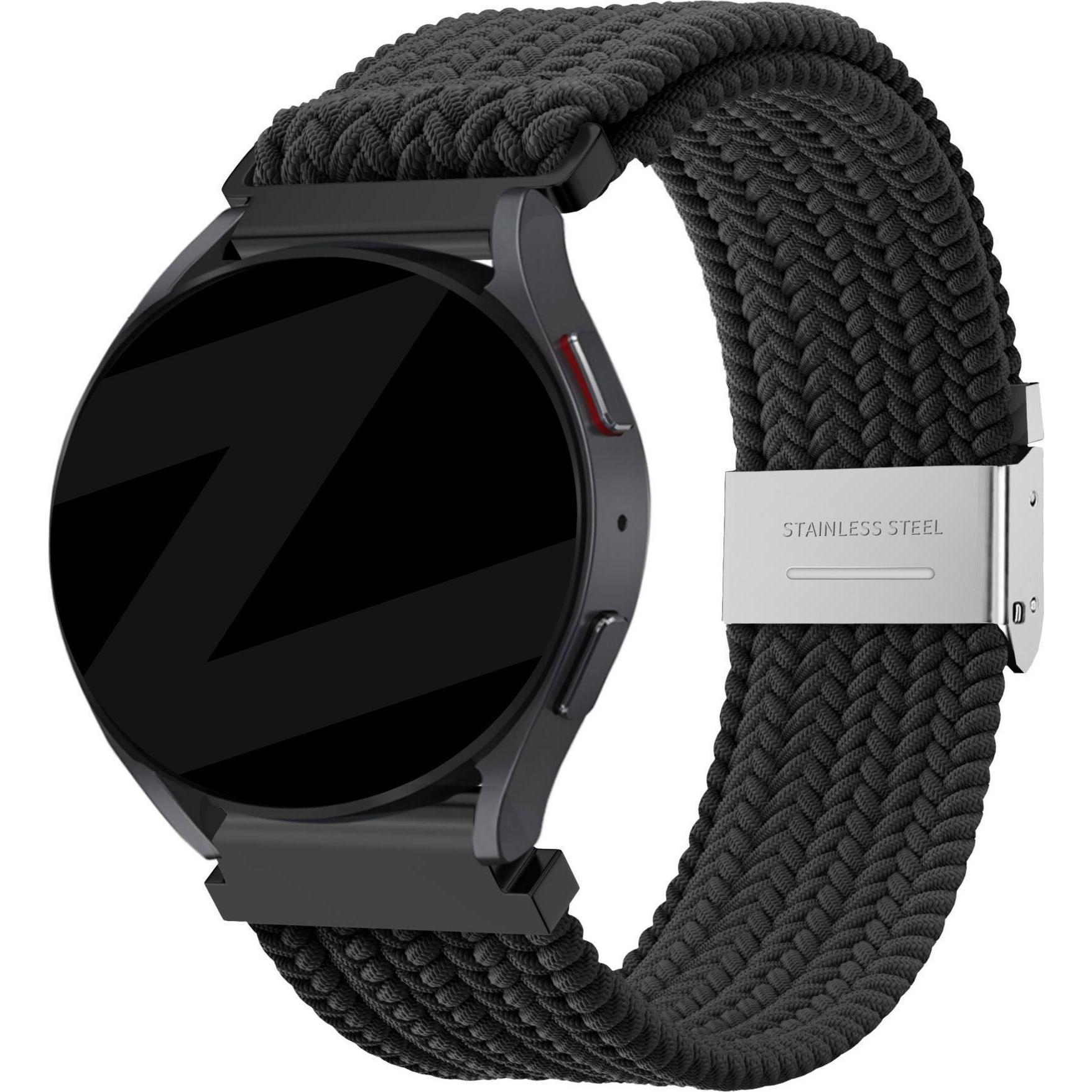 Bandz Woven Nylonband (Nylon), Uhrenarmband, Schwarz