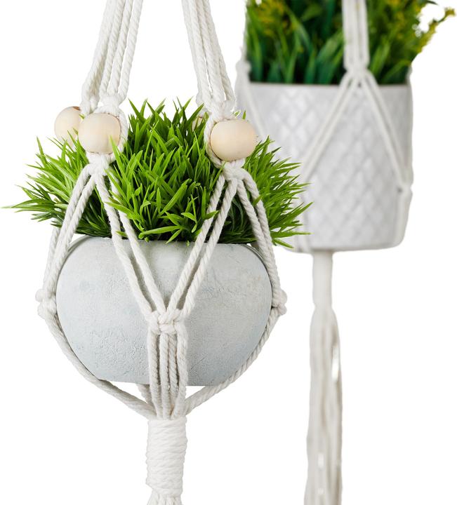 Relaxdays Makramee Blumenampel 7er Set (5 cm)