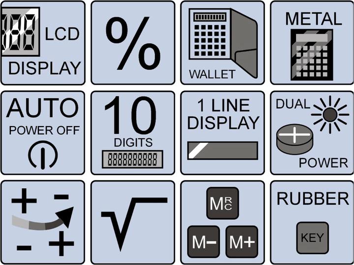 Actual product image Olympia Calculator model LCD 1110 (Batteries, Solar cells)