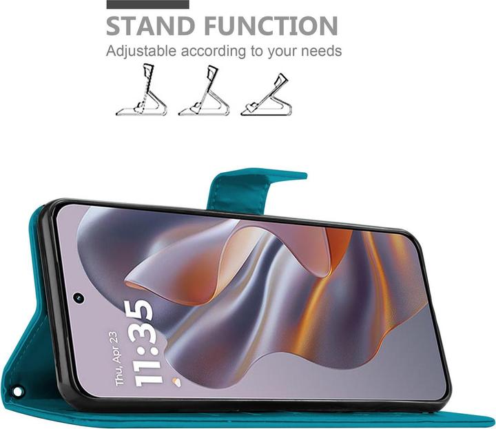 Produktbild Cadorabo Hülle für Motorola Moto Edge 50 Neo mit Blumen Muster (Motorola Edge 50 Neo)