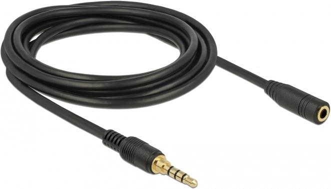 Productafbeelding Delock Jack verlengkabel 4 pins mannetje naar vrouwtje (3 m, 3,5 mm aansluiting (AUX))