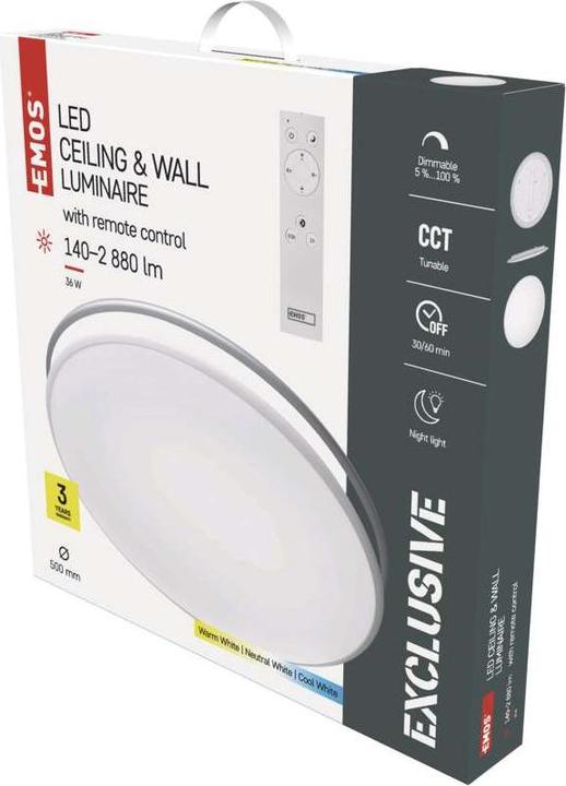 Image du produit Emos ZM5166 ceiling lighting Blanc Ampoule(s) non remplaçable(s) (2880 lm)