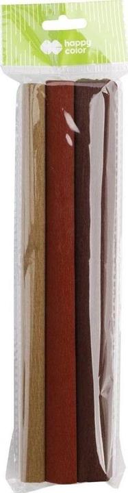 Produktbild GDD Crepe paper 25x200cm brown mix 3 pcs