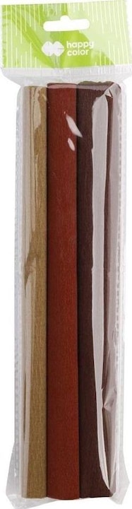 Actual product image GDD Crepe paper 25x200cm brown mix 3 pcs