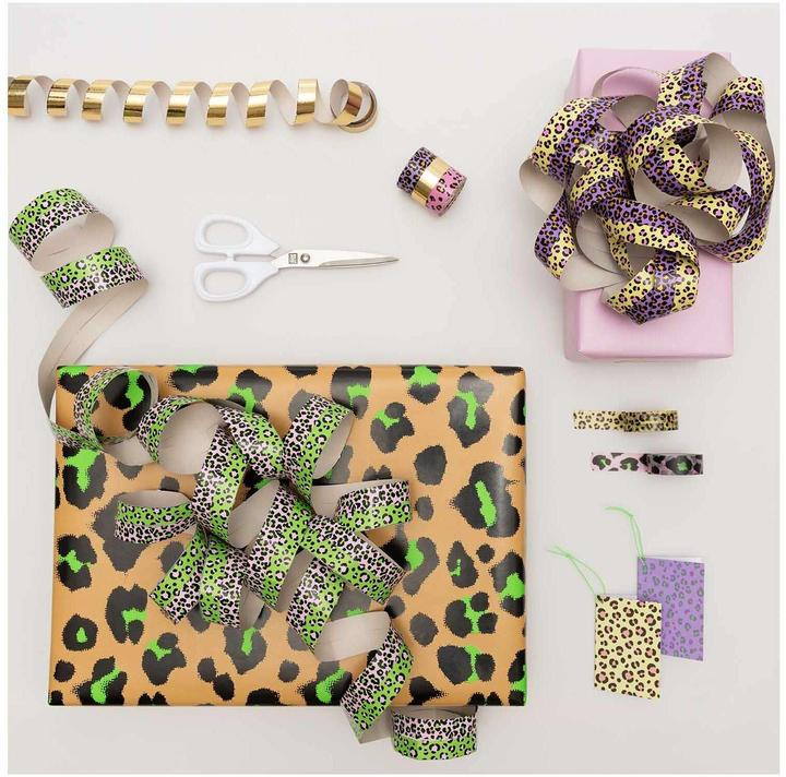 Actual product image Rico Design Wrapping paper Leo 70 x 3 m, Green/Orange (1x)