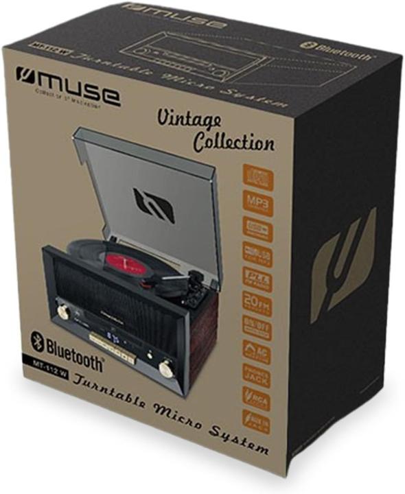 Immagine prodotto Muse Giradischi audio MT112W Giradischi audio con trazione a cinghia Marrone (Automaticamente)