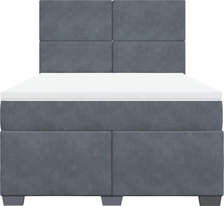 Produktbild vidaXL Bo x springbett mit Matratze 140 x 200 cm Samt (140 x 200 cm)