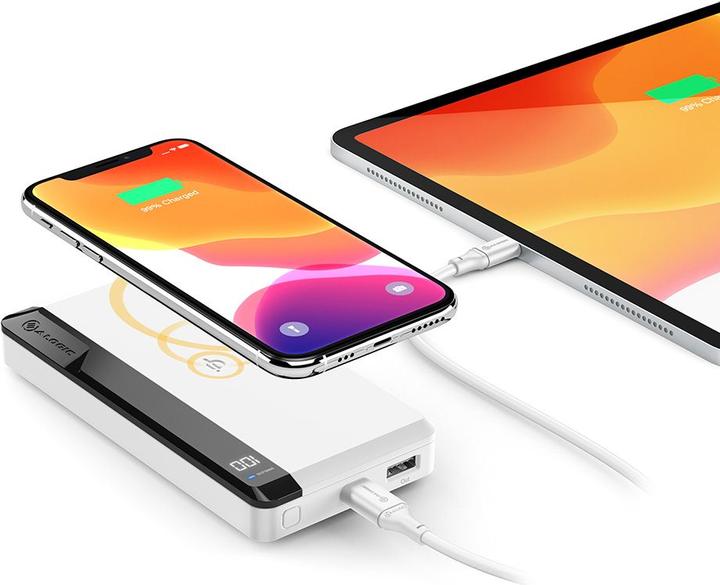 Actual product image Alogic PowerBank USB-C 10k mAh Wireless fast charging (10000 mAh, 15 W, 37 Wh)