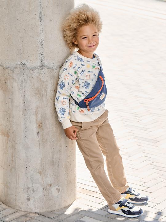 Produktbild Vertbaudet Jungen Sweatshirt Allover-Print mit Strand-Motiven Recycling-Polyester (158, 164)