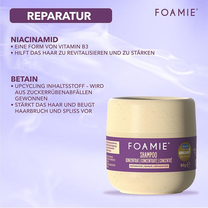 Actual product image Foamie Concentrate Shampoo Repair - 80g (Solid shampoo)