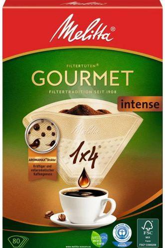Melitta Mel. Gourmet filter papers Intense 1x4/80pcs.