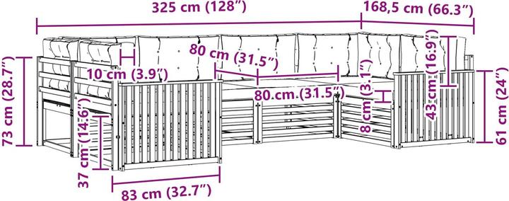 Produktbild vidaXL Outdoor-Sofa