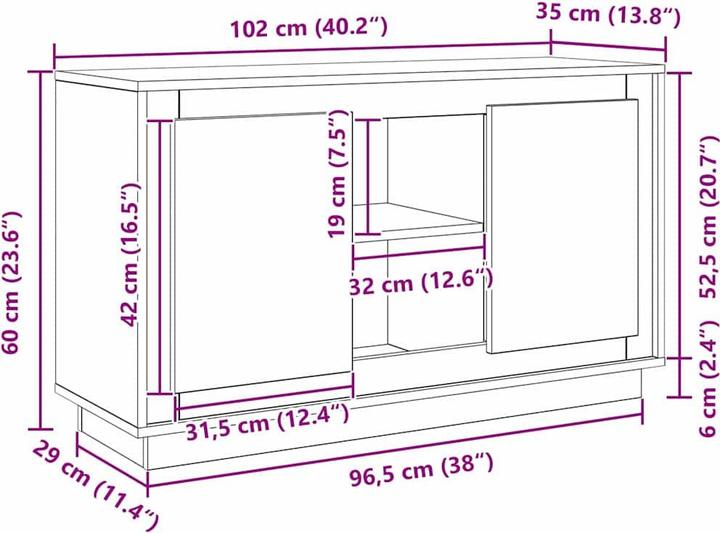 Immagine prodotto VidaXL Credenza (102 x 35 x 60 cm)
